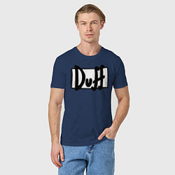 Футболка хлопковая мужская Duff, цвет: тёмно-синий — фото 2