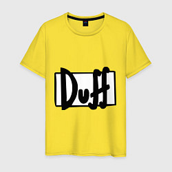 Футболка хлопковая мужская Duff, цвет: желтый