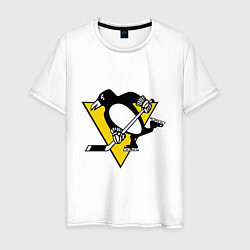 Футболка хлопковая мужская Pittsburgh Penguins: Malkin 71, цвет: белый