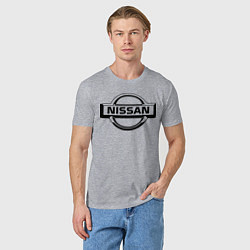 Футболка хлопковая мужская Nissan club, цвет: меланж — фото 2