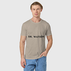 Футболка хлопковая мужская Dr. Watson, цвет: миндальный — фото 2