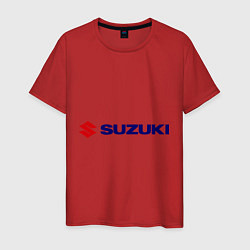 Футболка хлопковая мужская Suzuki, цвет: красный