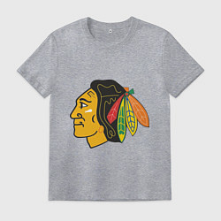 Футболка хлопковая мужская Chicago Blackhawks, цвет: меланж