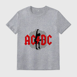 Футболка хлопковая мужская AC/DC: Angus Young, цвет: меланж