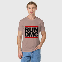 Футболка хлопковая мужская Run DMC, цвет: пыльно-розовый — фото 2