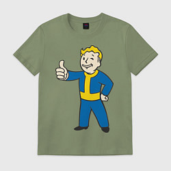 Футболка хлопковая мужская Fallout Boy, цвет: авокадо
