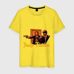 Футболка хлопковая мужская Pulp Fiction, цвет: желтый