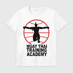 Футболка хлопковая мужская Mauy Thai Training Academy, цвет: белый