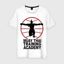 Футболка хлопковая мужская Mauy Thai Training Academy, цвет: белый