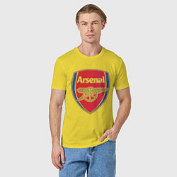 Футболка хлопковая мужская Arsenal FC, цвет: желтый — фото 2