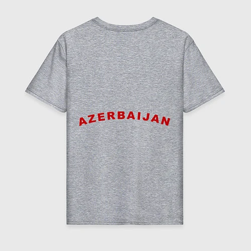 Мужская футболка Azerbaijan map / Меланж – фото 2