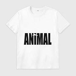 Футболка хлопковая мужская Animal, цвет: белый