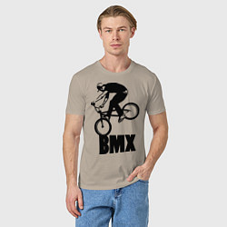 Футболка хлопковая мужская BMX 3, цвет: миндальный — фото 2