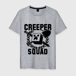 Футболка хлопковая мужская Creeper Squad, цвет: меланж