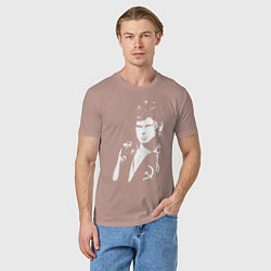 Футболка хлопковая мужская Юрий Клинских, цвет: пыльно-розовый — фото 2