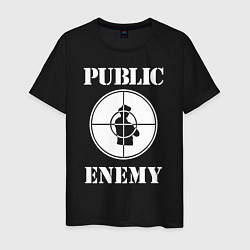 Футболка хлопковая мужская Public Enemy, цвет: черный