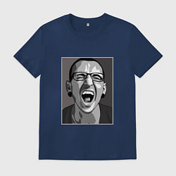 Футболка хлопковая мужская Bennington Mono, цвет: тёмно-синий