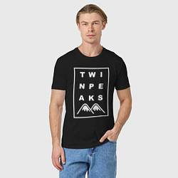 Футболка хлопковая мужская Twin Peaks, цвет: черный — фото 2