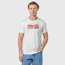 Футболка хлопковая мужская Powerlifting its deadlift, squat, bench press, цвет: белый — фото 2