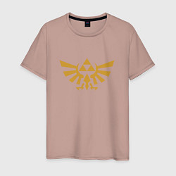 Футболка хлопковая мужская The Legend of Zelda, цвет: пыльно-розовый