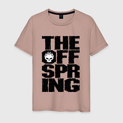 Футболка хлопковая мужская The Offspring, цвет: пыльно-розовый