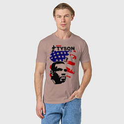 Футболка хлопковая мужская Mike Tyson: USA Boxing, цвет: пыльно-розовый — фото 2