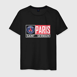 Футболка хлопковая мужская Paris Saint-Germain - New collections, цвет: черный