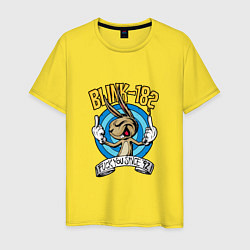 Футболка хлопковая мужская Blink-182: Fuck you, цвет: желтый