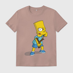 Футболка хлопковая мужская Bart Bully, цвет: пыльно-розовый