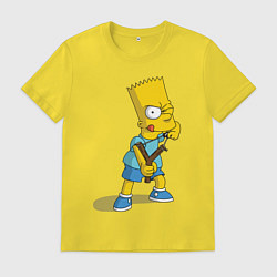 Футболка хлопковая мужская Bart Bully, цвет: желтый