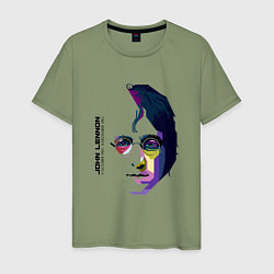 Футболка хлопковая мужская John Lennon: Techno, цвет: авокадо
