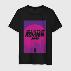 Футболка хлопковая мужская Blade Runner 2049: Purple, цвет: черный
