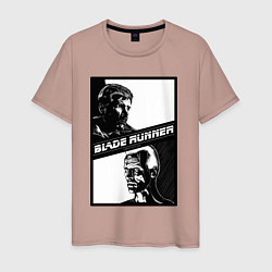Футболка хлопковая мужская Blade Runner: Retro, цвет: пыльно-розовый