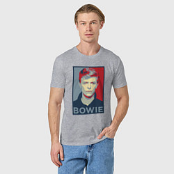 Футболка хлопковая мужская Bowie Poster, цвет: меланж — фото 2