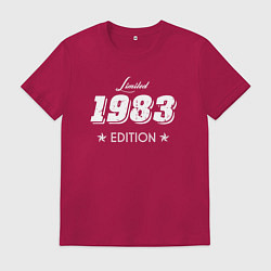 Футболка хлопковая мужская Limited Edition 1983, цвет: маджента