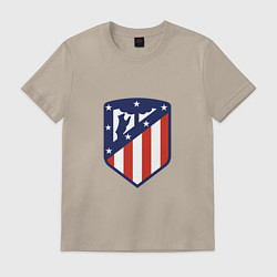 Футболка хлопковая мужская Atletico Madrid, цвет: миндальный