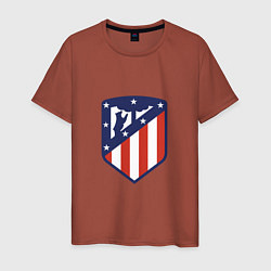 Футболка хлопковая мужская Atletico Madrid, цвет: кирпичный