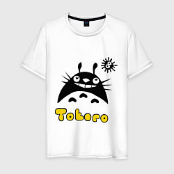 Футболка хлопковая мужская Totoro тоторо, цвет: белый