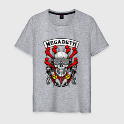 Футболка хлопковая мужская Megadeth Rocker, цвет: меланж