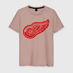 Футболка хлопковая мужская Detroit Red Wings: Pavel Datsyuk, цвет: пыльно-розовый