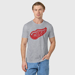 Футболка хлопковая мужская Detroit Red Wings: Pavel Datsyuk, цвет: меланж — фото 2