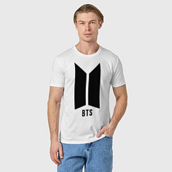 Футболка хлопковая мужская BTS Army, цвет: белый — фото 2