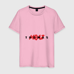 Футболка хлопковая мужская Thomas Mraz цвета светло-розовый — фото 1