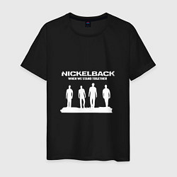 Футболка хлопковая мужская Nickelback: When we stand together цвета черный — фото 1