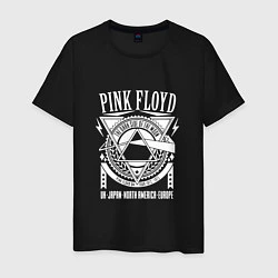 Футболка хлопковая мужская Pink Floyd, цвет: черный
