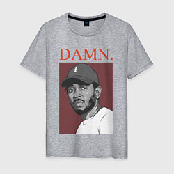 Футболка хлопковая мужская Kendrick Lamar: DAMN, цвет: меланж