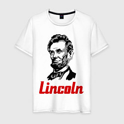 Футболка хлопковая мужская Abraham Lincoln, цвет: белый