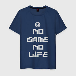 Футболка хлопковая мужская No game No life, цвет: тёмно-синий