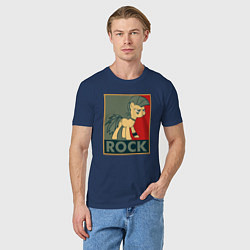 Футболка хлопковая мужская Rock Pony, цвет: тёмно-синий — фото 2