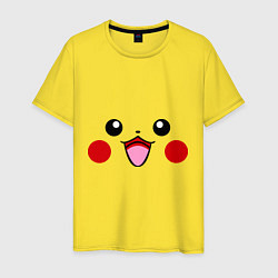 Футболка хлопковая мужская Happy Pikachu цвета желтый — фото 1